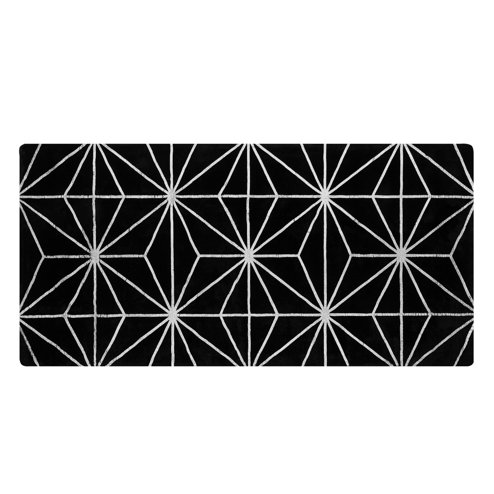 Beliani Rug Sibel Black 80 X 150 Cm Viscose