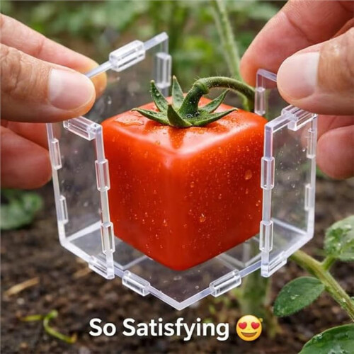 Moldes de Tomate e Morango 2pcs Transparente Reutilizável Escultura de Crescimento Molde de Plástico Transparente Molde Triangular Resistente para