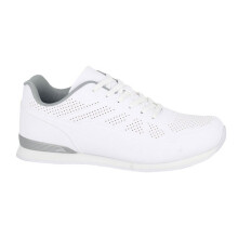 (6 UK, White/Grey) Dek Mens Penalty Lace Up Bowling Shoes