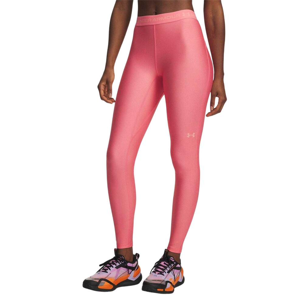 Under Armour (10 Uk R, Pink) Womens/Ladies Heatgear Leggings
