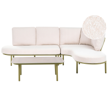 Garden Sofa with Table 4 Seater POLLINA Green Metal