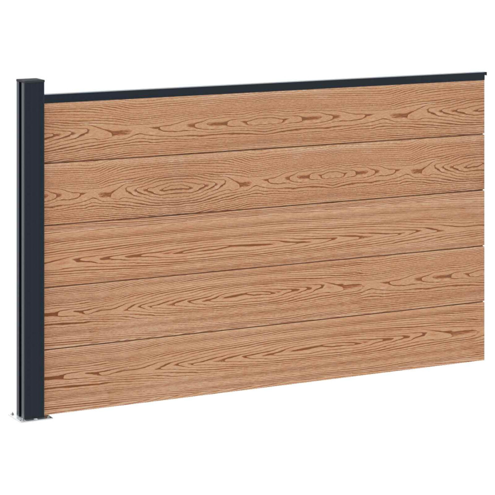 Vidaxl Fence Panel Wpc And Aluminium Brown