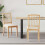 VidaXL vidaXL Dining Chairs 2 pcs Natural 50 x 52.5 x 91 cm Solid Rubber Wood 1