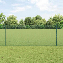 vidaXL Geschweißter Drahtzaun mit Pfosten 25 x 1 m Verzinkter Stahl