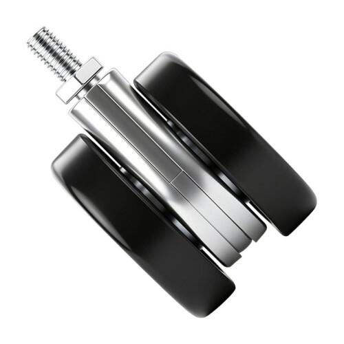 Kit com 2 Rodízios Ocos HomeRack de 60 mm (2,5 Polegadas) com Freio, Compatíveis com Furo Roscado Padrão M8. 2