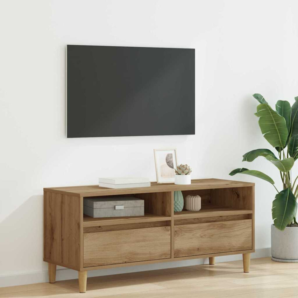 Vidaxl Tv Cabinet Artisan Oak 100 X 34.5 X 44.5 Cm Engineered Wood
