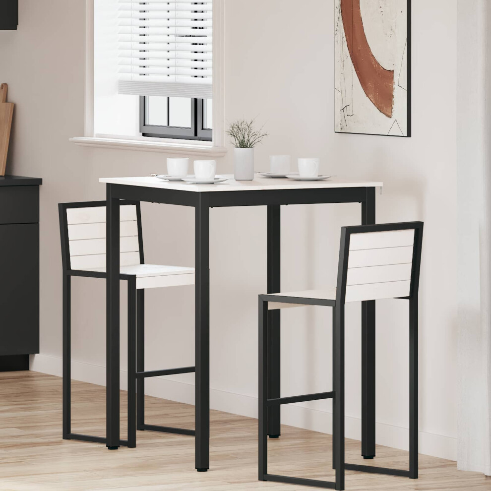 Vidaxl Bar Table White 80 X 80 X 105 Cm Solid Pine Wood