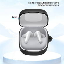 Silicone Earphone Case Anti Drop Dustproof Charging Box Sleeve Shockproof for  Soundcore R60iNC Black