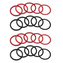 20 Pieces Bike 7 8 9 10 11 Speed Cassette Steering Wheel Hub Spacers 1mm 1.5mm 2mm 2.5mm 3mm Crank Washer (Black, Red)