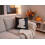 Beliani Throw Cushion FRANKLINIA 45 x 45 cm Velvet Black Abstract Pattern 2