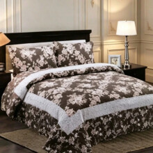 Couverture matelassée imprimée douce d'été 1 pièce pour lit double simple, dimensions : 190–260 cm / 240 * 260 cm.