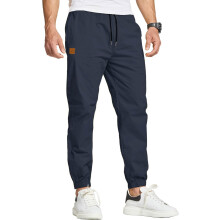 Herren Trainingshosen Chino Sportlich Baumwolle Stretch für Fitnessstudio Blau M — herren chino joggers, sporthosen aus baumwolle