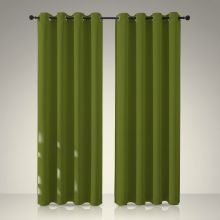 Cortinas Opacas Térmicas Listas para Colgar Juego de 2 Piezas 240x135 cm Verdes — cortinas dormitorio, cortinas ojales