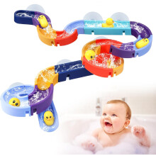 Water Bath Toy Water Track Marble Run for Bathtub for Baby Kids 34 Pieces — bath toy, kids water track, bathtub marble run, 34 piece set