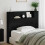 VidaXL vidaXL Storage Headboard with LED Black Oak Engineered Wood 1