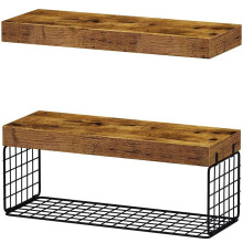 Bathroom Shelves over Toilet Wall Mounted Floating Shelves Farmhouse Shelf Toilet Paper Storage Small 16 Inch Set of 2