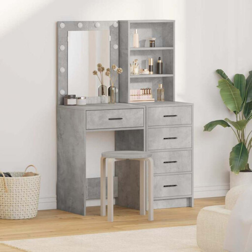 VidaXL vidaXL Dressing Table 2 pcs Grey 50 x 41 x 135 cm Engineered wood