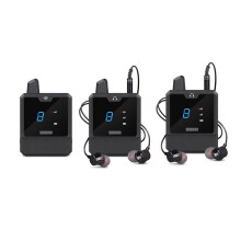 Wireless in-Ear Monitor System Rechargeable Portable Audio Monitors UHF Free FM for Bands, Small Concerts