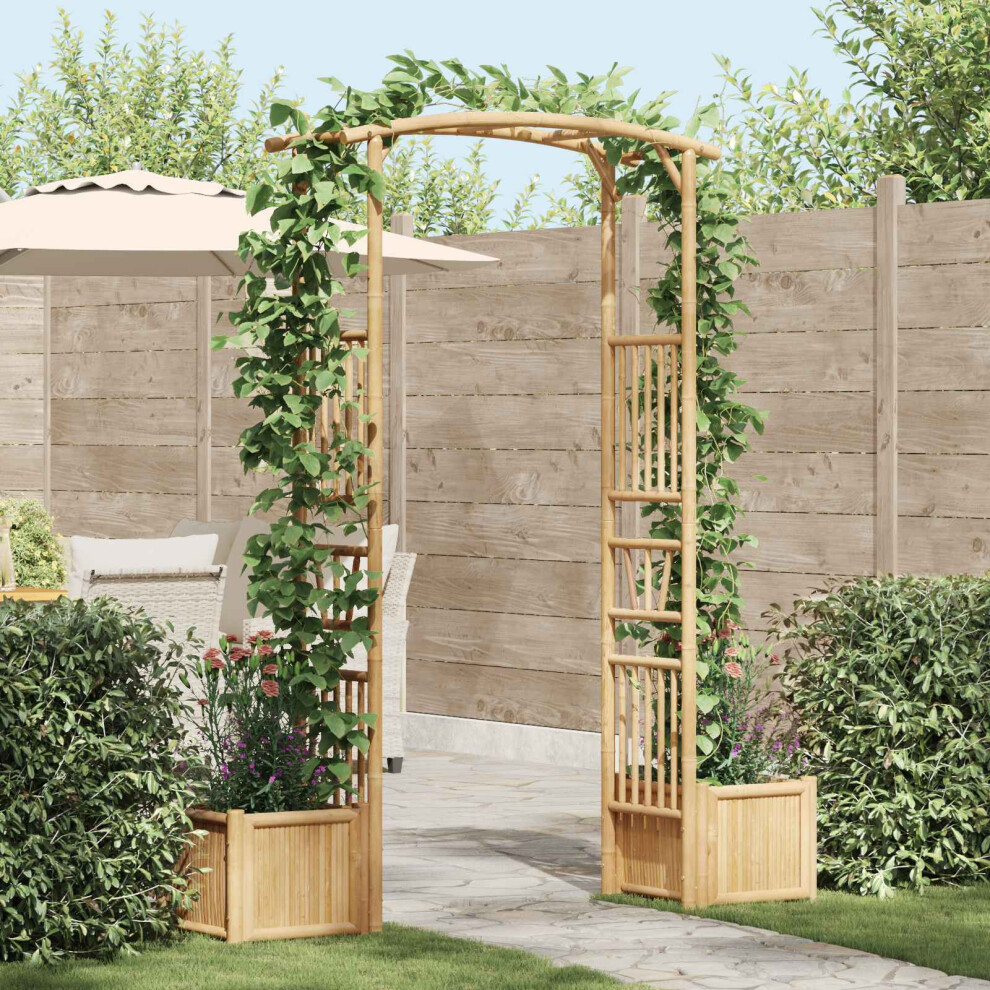 Vidaxl Garden Arch Natural 177 X 40 X 205 Cm Bamboo