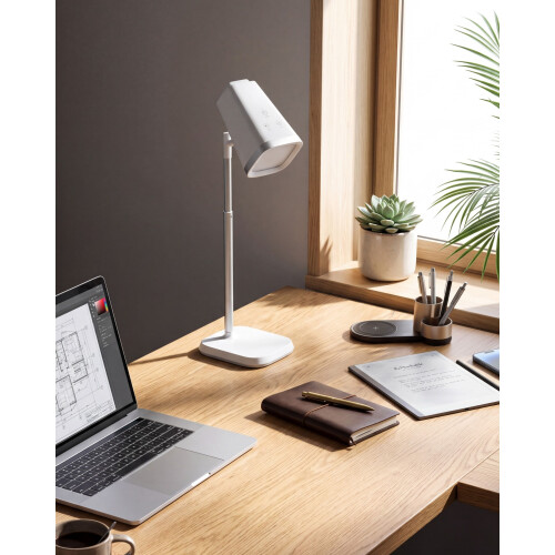 Beliani Wireless LED Table Lamp MUSCA with Dimmer White 2
