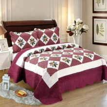 Couverture matelassée imprimée douce d'été 1 pièce pour lit double simple, dimensions : 190–260 cm / 240 * 260 cm.