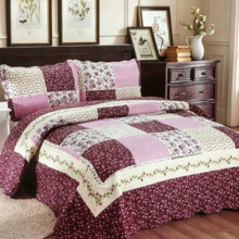Couverture matelassée imprimée douce d'été 1 pièce pour lit double simple, dimensions : 190–260 cm / 240 * 260 cm.