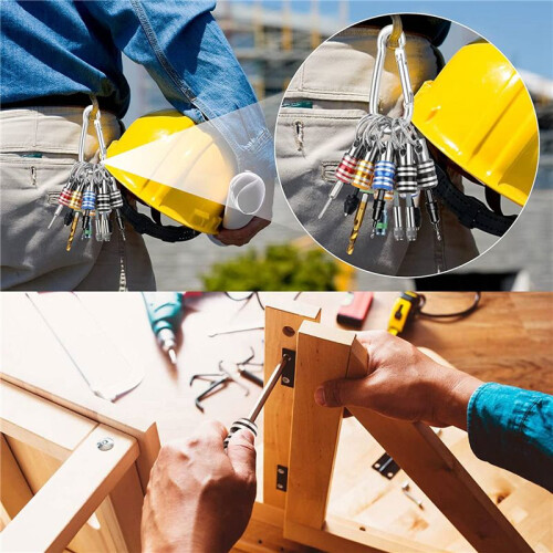 30PCS 1/4 Inch Hex Shank Screwdriver Bits Holder Extension Bar Keychain Screw Adapter Drill Drill Bits Holder (5 Colors) 2