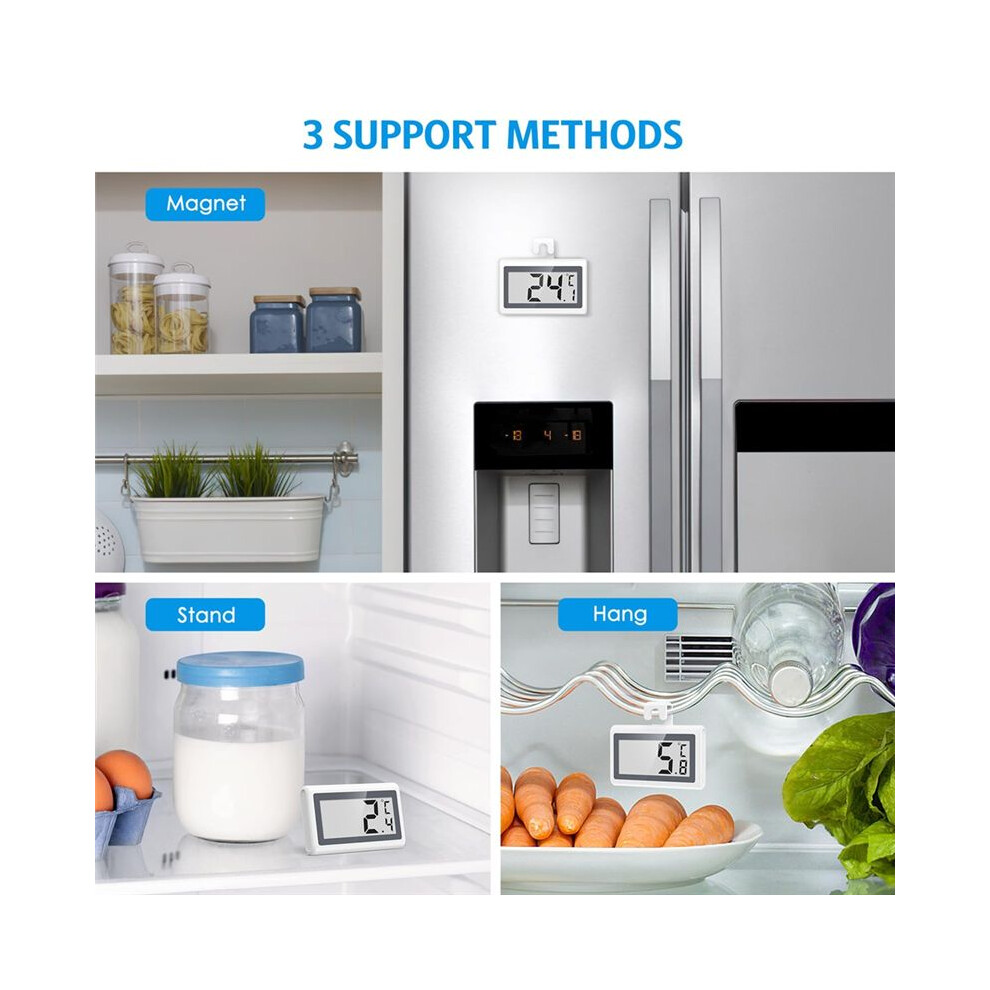Tlily Fridge Freezer Thermometer, Digital Refrigerator Thermometer,With Lcd Display, C/F ,For Kitchen,Home,Restaurants
