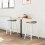 VidaXL vidaXL Dining Chairs 2 pcs White 46 x 37 x 63 cm Solid Rubber Wood 5