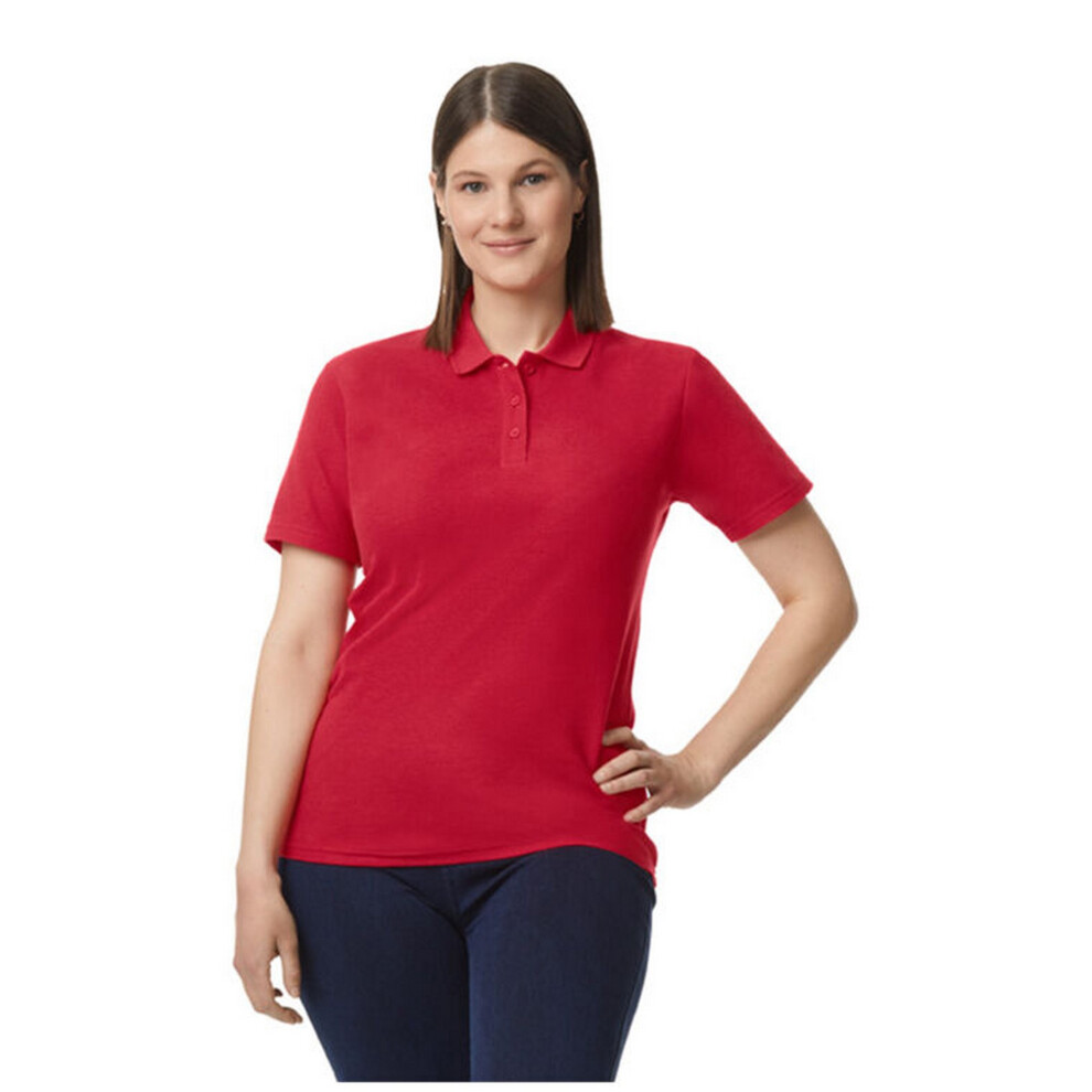 Gildan (Xxl, Cherry Red) Womens/Ladies Double Piqué Polo Shirt