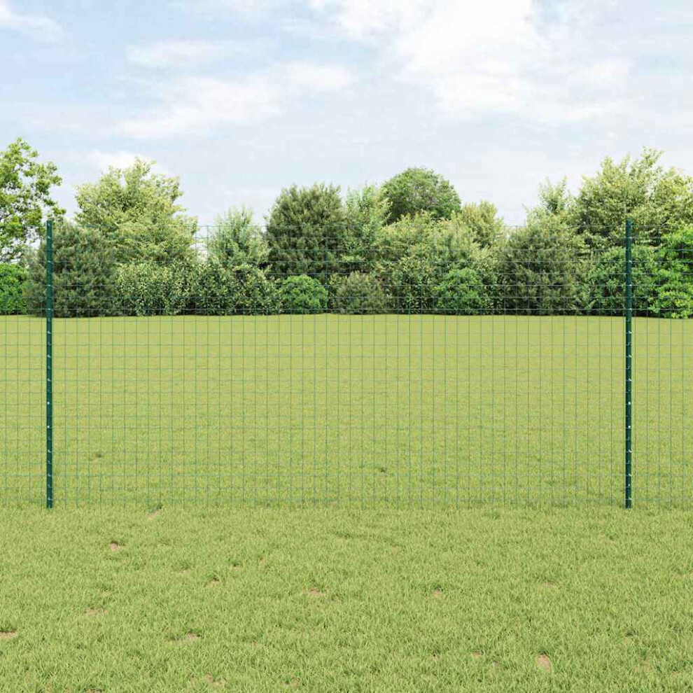 Vidaxl Welded Wire Fence 25 X 1.2 M (W X H) Pvc-Coated Steel Green