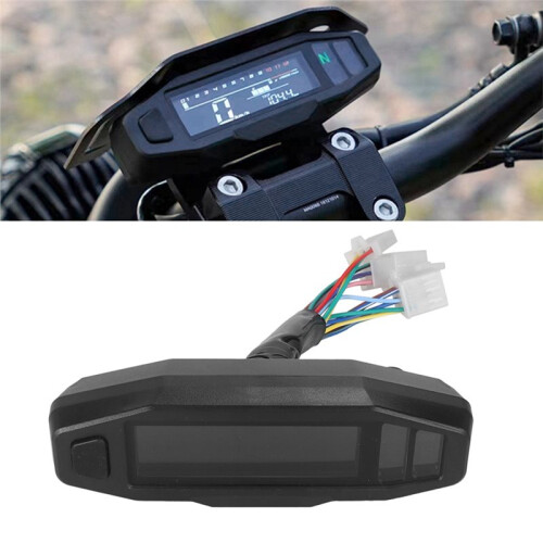 Universal Motorcycle Speedometer Digital Speed Meter LED Tachometer Dashboard Instrument Panel Meter LED Display 2