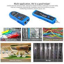 Netzwerkkabeltester Cat5 Cat6 RJ45 UTP STP Leitungsfinder Drahtverfolger Diagnosetoner Distanzkabeltester