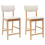 VidaXL vidaXL Dining Chairs 2 pcs Natural 48 x 49 x 95 cm Solid Rubber Wood 5