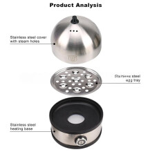 Electric Egg Cooker Rapid Eggs Cooker 200W Rapid Eggs Cooker Hard/Medium/Soft-Boiled Eggs or Poaches Eggs Cooker EU Plug
