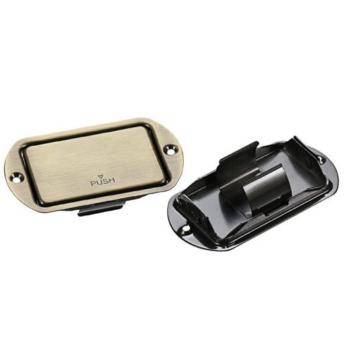 9V Guitar Battery Box Push-Button Guitar Battery Compartment for Active Guitar Oval Style Battery Holder Case 1