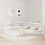 VidaXL vidaXL Storage Headboard with Shelf White 200 cm Engineered Wood 1