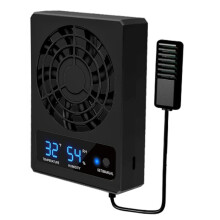 Termômetro e Higrômetro para Terrário de Répteis com Desumidificador e Ventilador, LED Digital, Ideal para Cobras, Dragões Barbudos e Geckos
