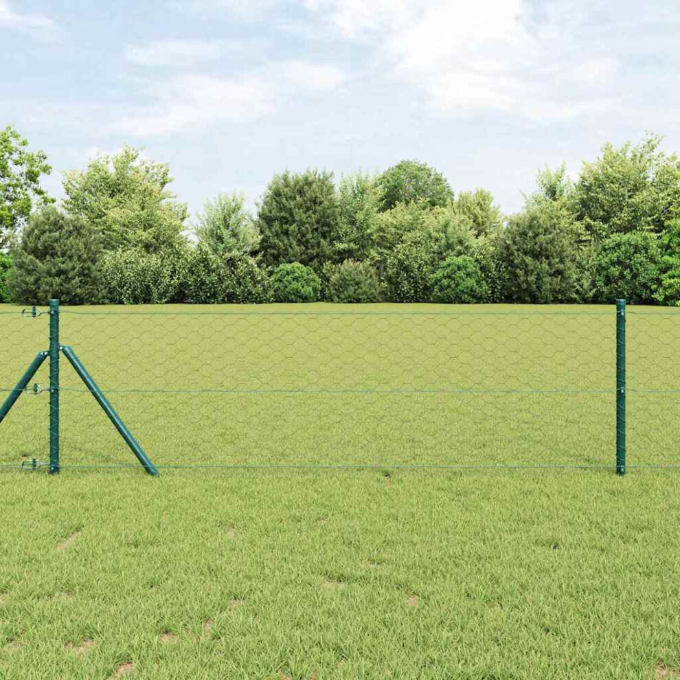 Vidaxl Ground Fix Welded Wire Fence 50 X 0.6 M (W X H)