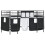 VidaXL vidaXL Kids'Loft Bed Frame with Curtains Black 100 x 200 cm 5