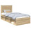 VidaXL vidaXL Bed Frame with Headboard Sonoma Oak 75 x 190 cm Solid Pine Wood 5