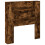 VidaXL vidaXL Storage Headboard with LED Smoked Oak Engineered Wood 3
