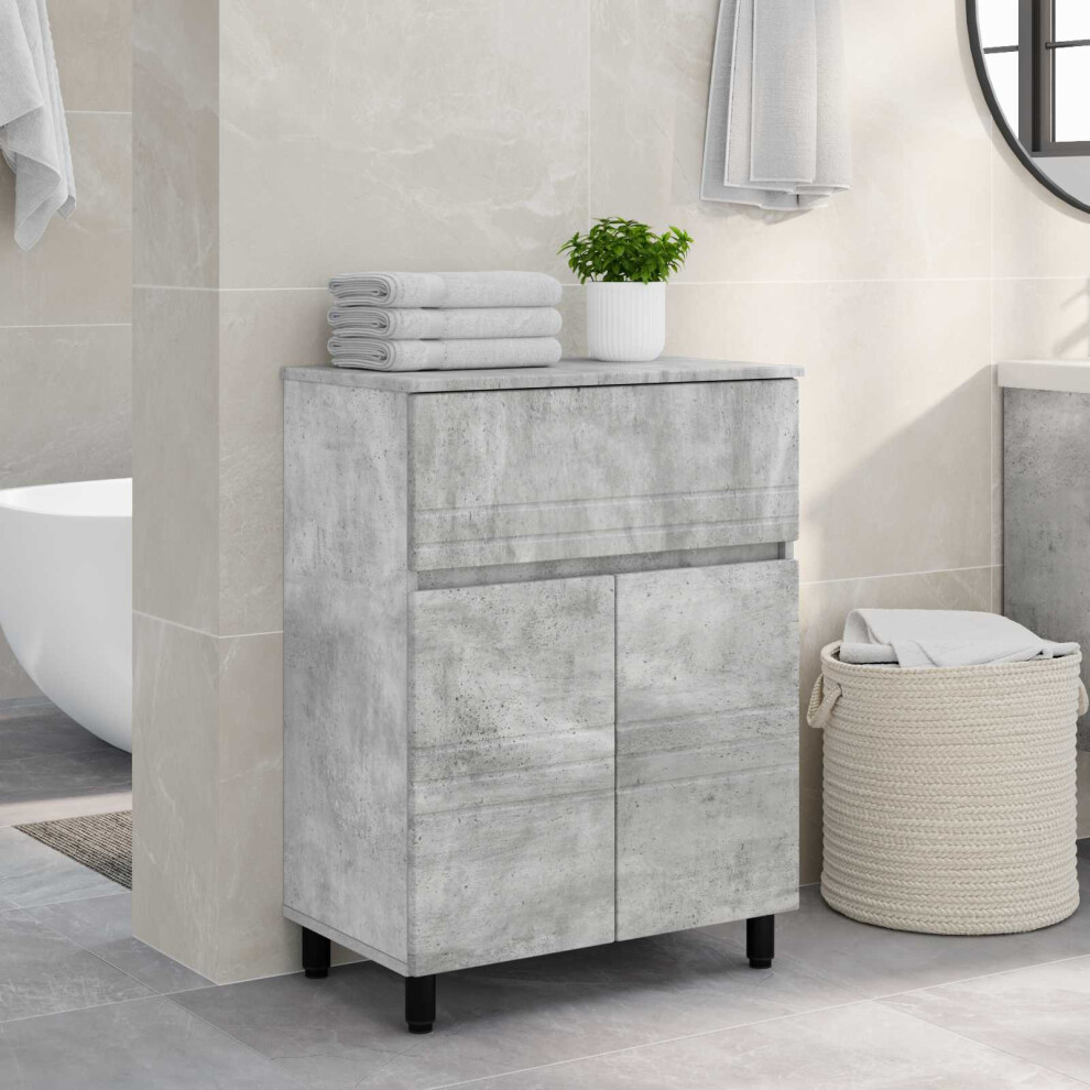 Vidaxl Bathroom Vanity Unit Concrete Grey 60 X 35 X 80 Cm
