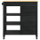 VidaXL vidaXL Kitchen Trolley MONZA Black 84 x 40 x 88.5 cm Solid Pine Wood 5