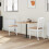 VidaXL vidaXL Dining Chairs 2 pcs White 50 x 52.5 x 91 cm Solid Rubber Wood 5
