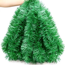 Guirnalda Navideña Brillante 10 m Esponjosa Decoración de Árbol de Navidad Verde — guirnalda árbol navidad