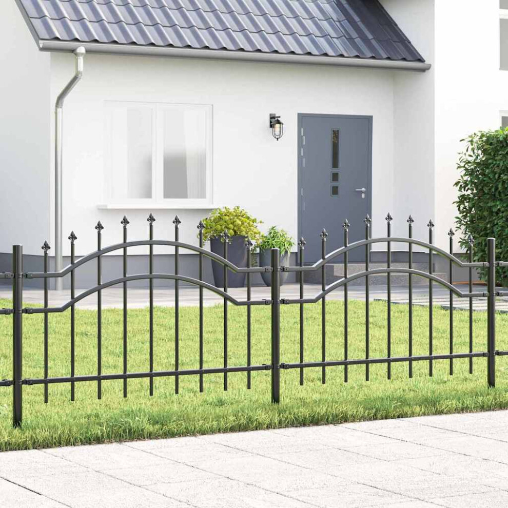 Vidaxl Garden Fence Woerden Grey 240 X 115 Cm Powder-Coated Steel