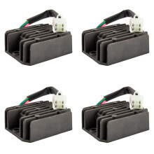 4X Universal 4 Wire Full Wave Black Motorcycle Regulator Rectifier 12V Bike Quad