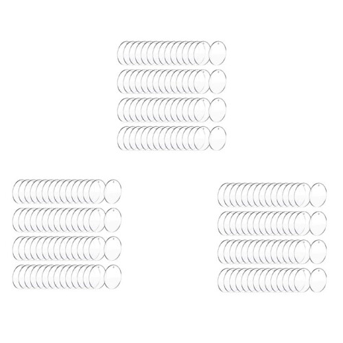 150 Peças em Branco de Acrílico de 3 Polegadas com Furo Transparente Círculo Ornamento em Branco Redondo de Acrílico Transparente para Enfeites de
