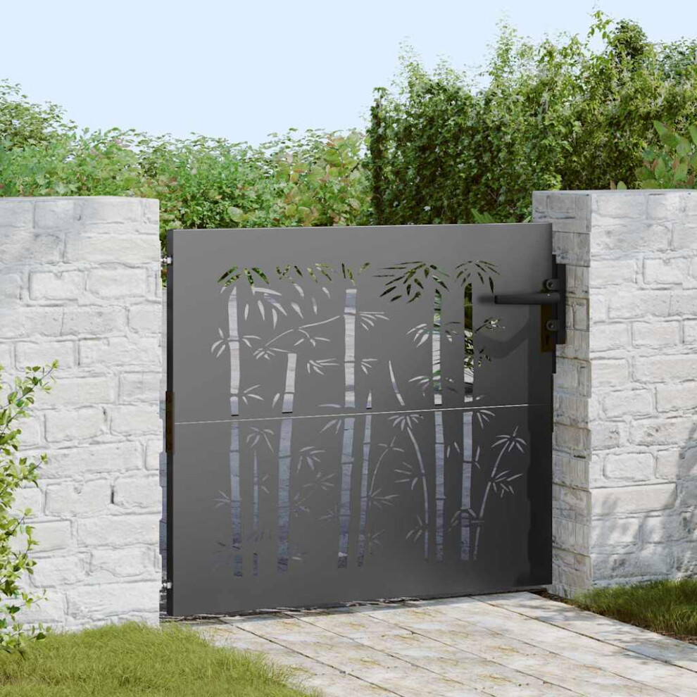 Vidaxl Garden Gate 85 X 100 Cm Powder-Coated Steel Black Lockable
